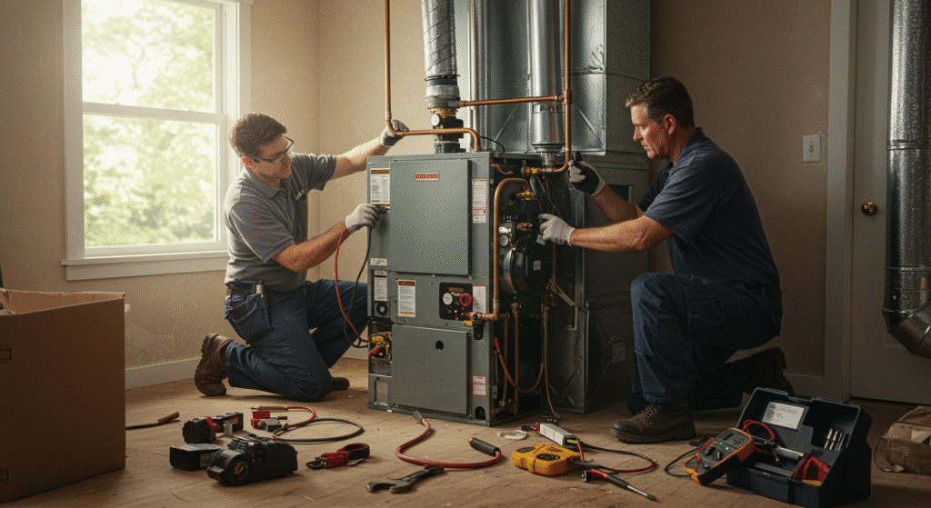 gas furnace installation