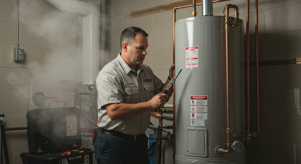routine water heater checkup